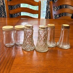 Vintage Glass Salt and Pepper Sets